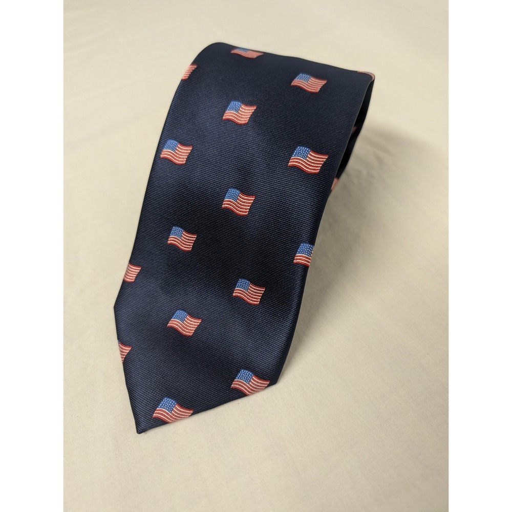 Jacob Alexander American Flag Men's Tie Microfiber